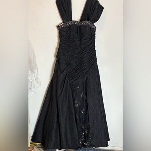 Rina diMontella Black Ruched social/prom 18